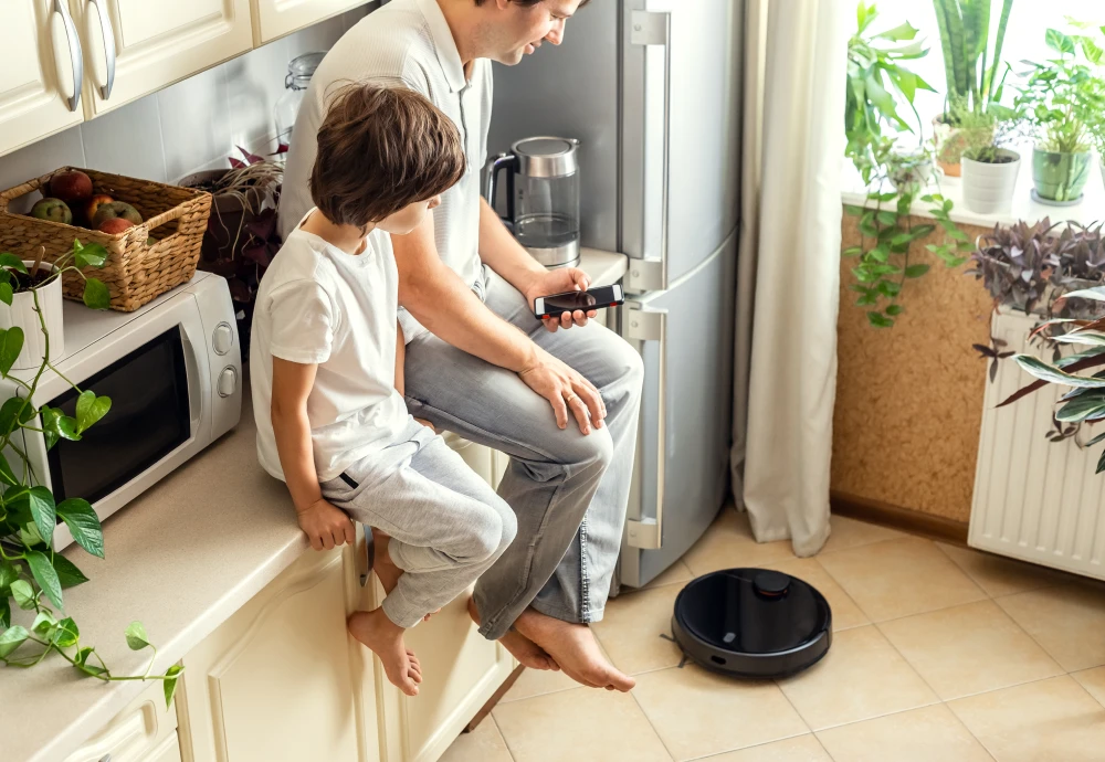 self cleaning mop and vacuum robot